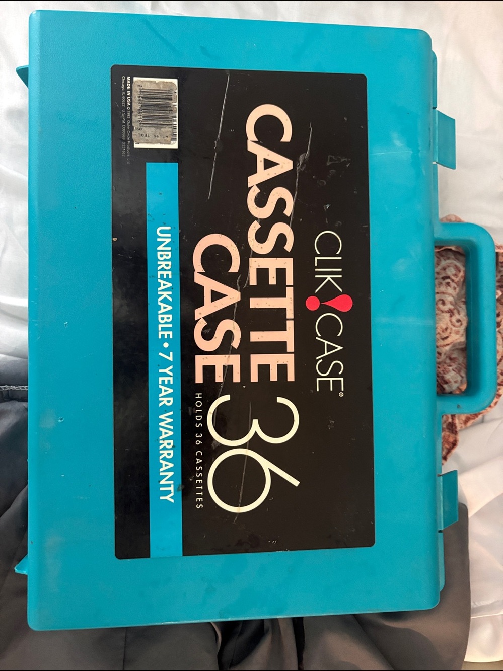 Turquoise Cassette Case 36 - Holds 36 Cassettes